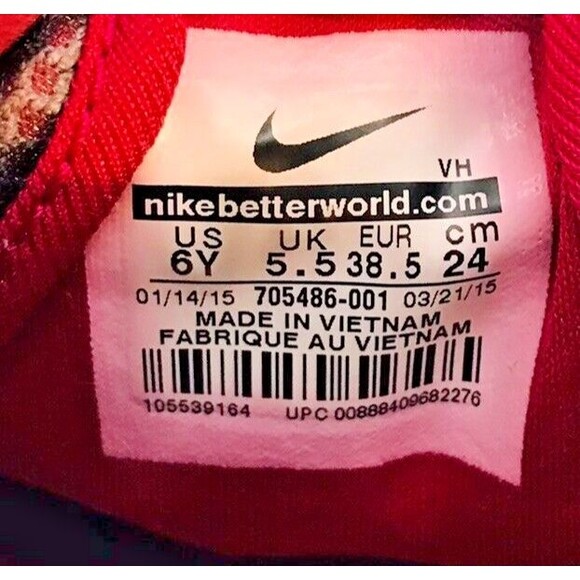 Nike Roshe One Flight Weight (GS) Youth 6Y Women 8 Sneaker 705486-001 Black Gray - Picture 9 of 11